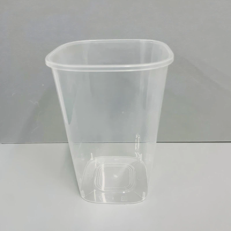 650ml PP Square Transparent Plastic Cups 650ml PP Square Transparent Plastic Cups